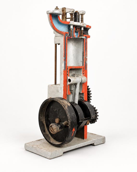 Vintage Mechanical Pump Educational Model