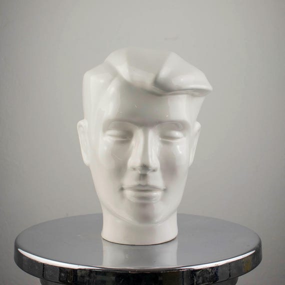Vintage Male Porcelain Mannequin Head