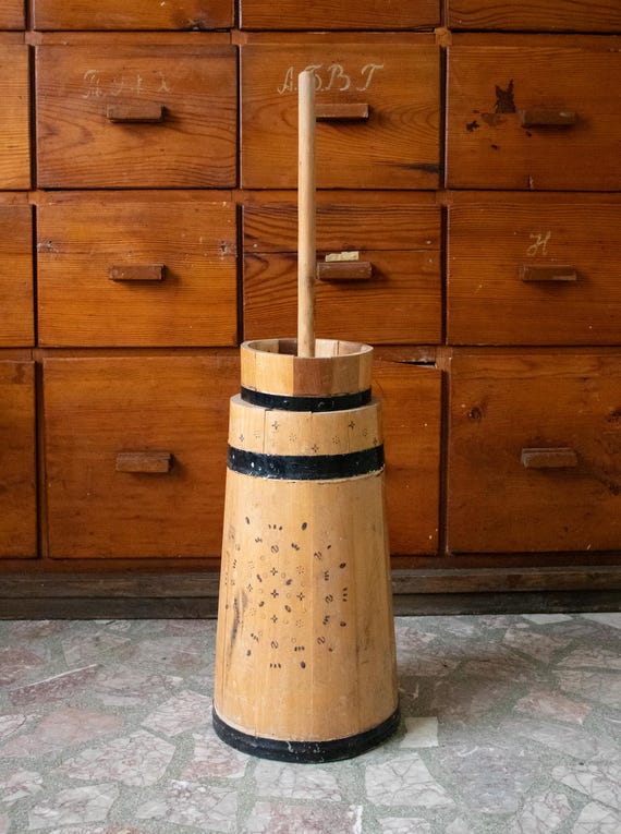 Vintage Wooden Butter Churn
