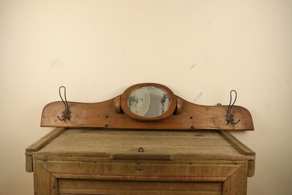 Vintage Wooden Hanger, Farmhouse Coat Hanger