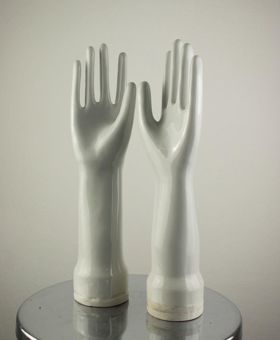 Set Left and Right Vintage Porcelain Glove Molds N88