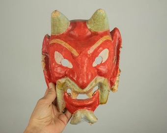 Vintage Devil Papier-mache Mask