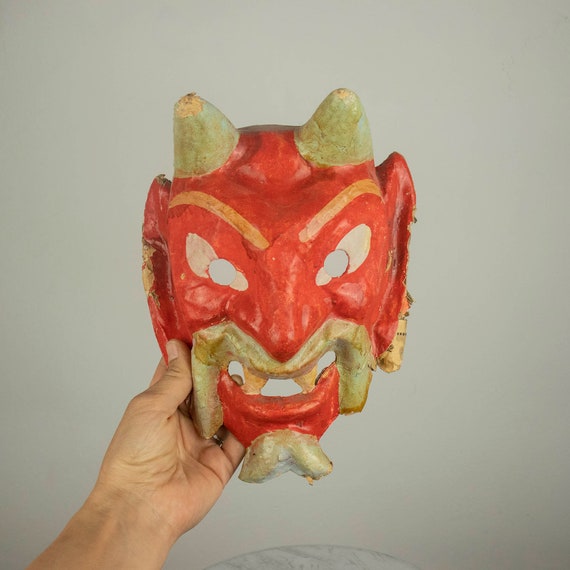 Vintage Devil Papier-mache Mask