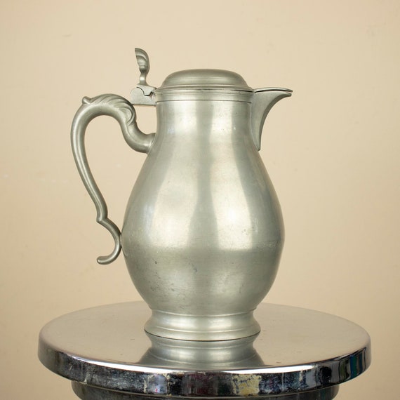 F. Hertz Pompe Vintage Pewter Kettle