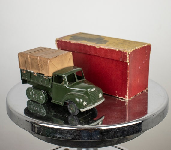 Vintage W Britains Army Covered Tender Caterpillar with Original Box