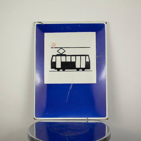 Vintage Enamel Road Sign