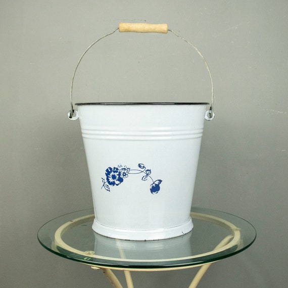 Vintage Enamel Bucket