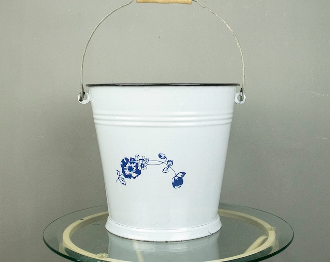 Vintage Enamel Bucket