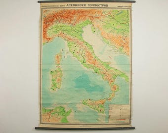 1930年版イタリア半島の古地図 - アペニン半島 - Etsy 日本