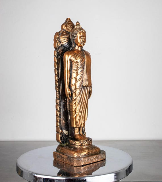 Vintage Standing Buddha Figurine