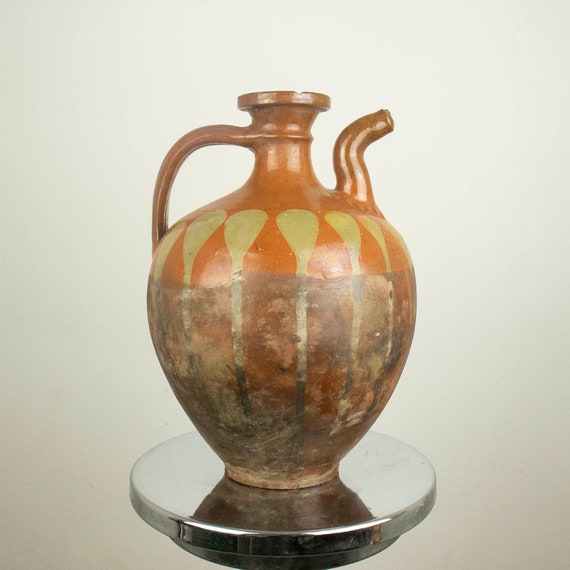 Large Vintage Traditional Earthenware Ewer