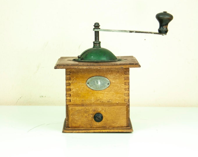 Vintage German Coffee Grinder, Geschmiedet Werk Coffee Grinder