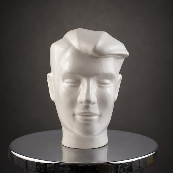 Vintage Male Porcelain Mannequin Head