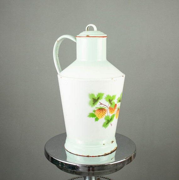 Vintage Hungarian Enamel Milk Container