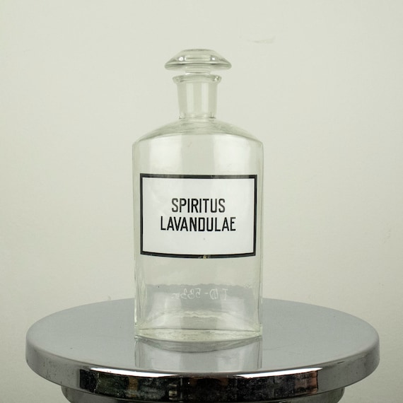 Large Vintage Apothecary Bottle Spiritus Lavandulae