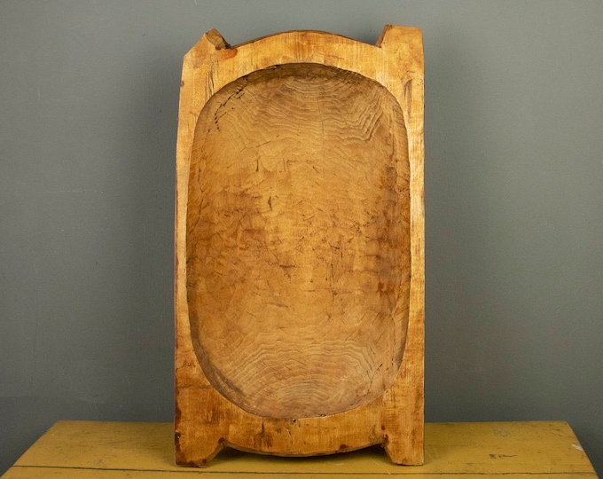 Small Vintage Wooden Dough Bowl