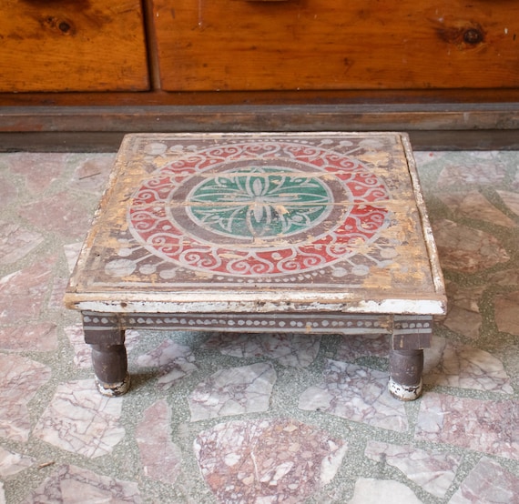 Vintage Handpainted Indian Low Table