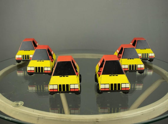 Set of 6 Vintage Tin Toy Cars Made in the USSR