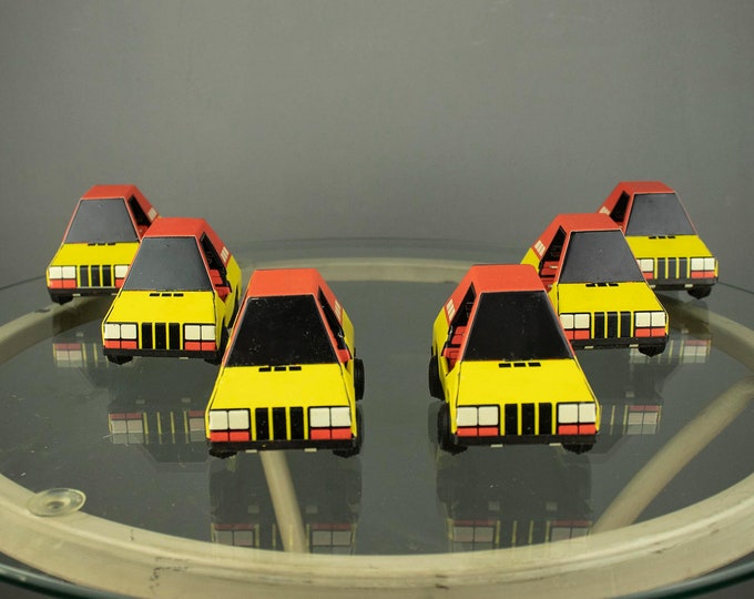 Set of 6 Vintage Tin Toy Cars Made in the USSR