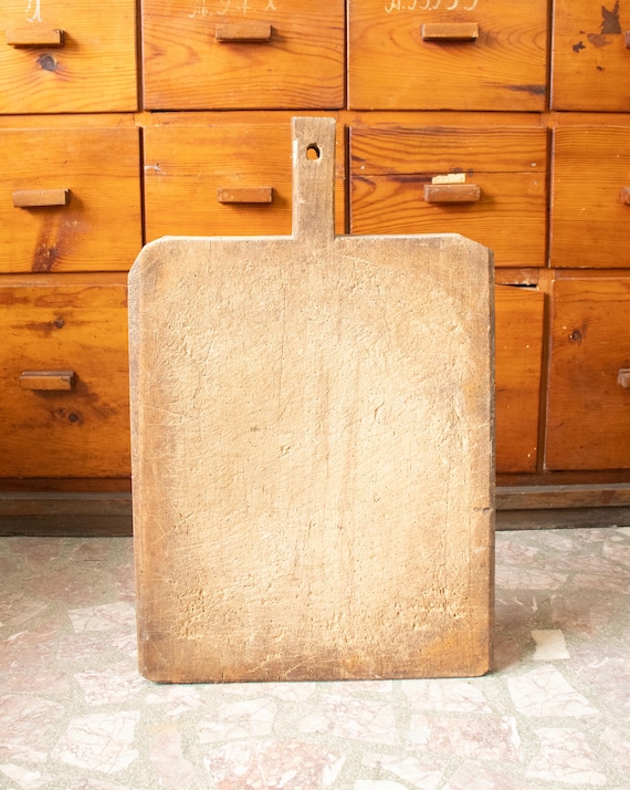 Large Antique Wooden Cutting Board | Rustic Butcher Block