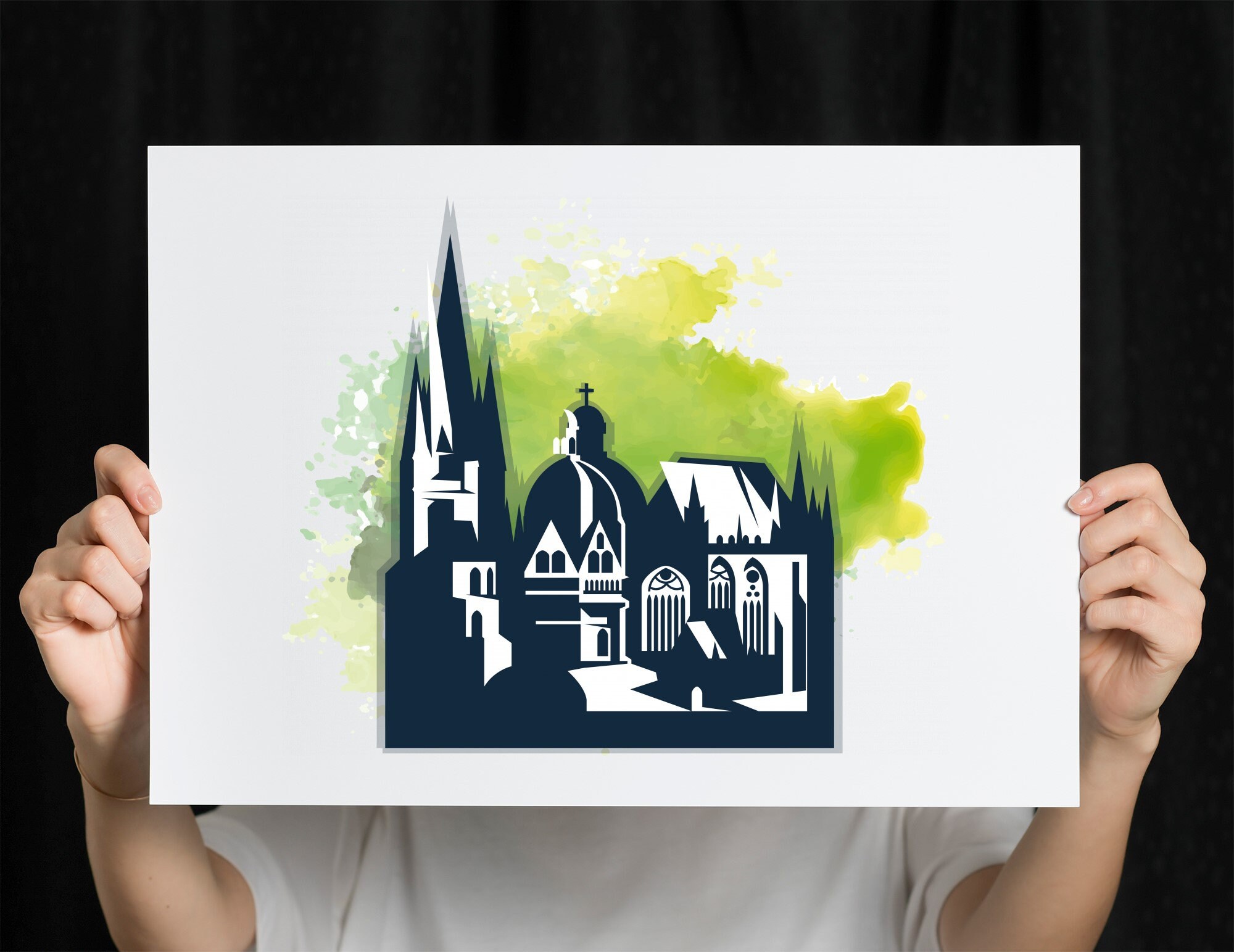Aachen Druck Aachen Skyline Aachen Wandkunst Aachen Poster | Etsy