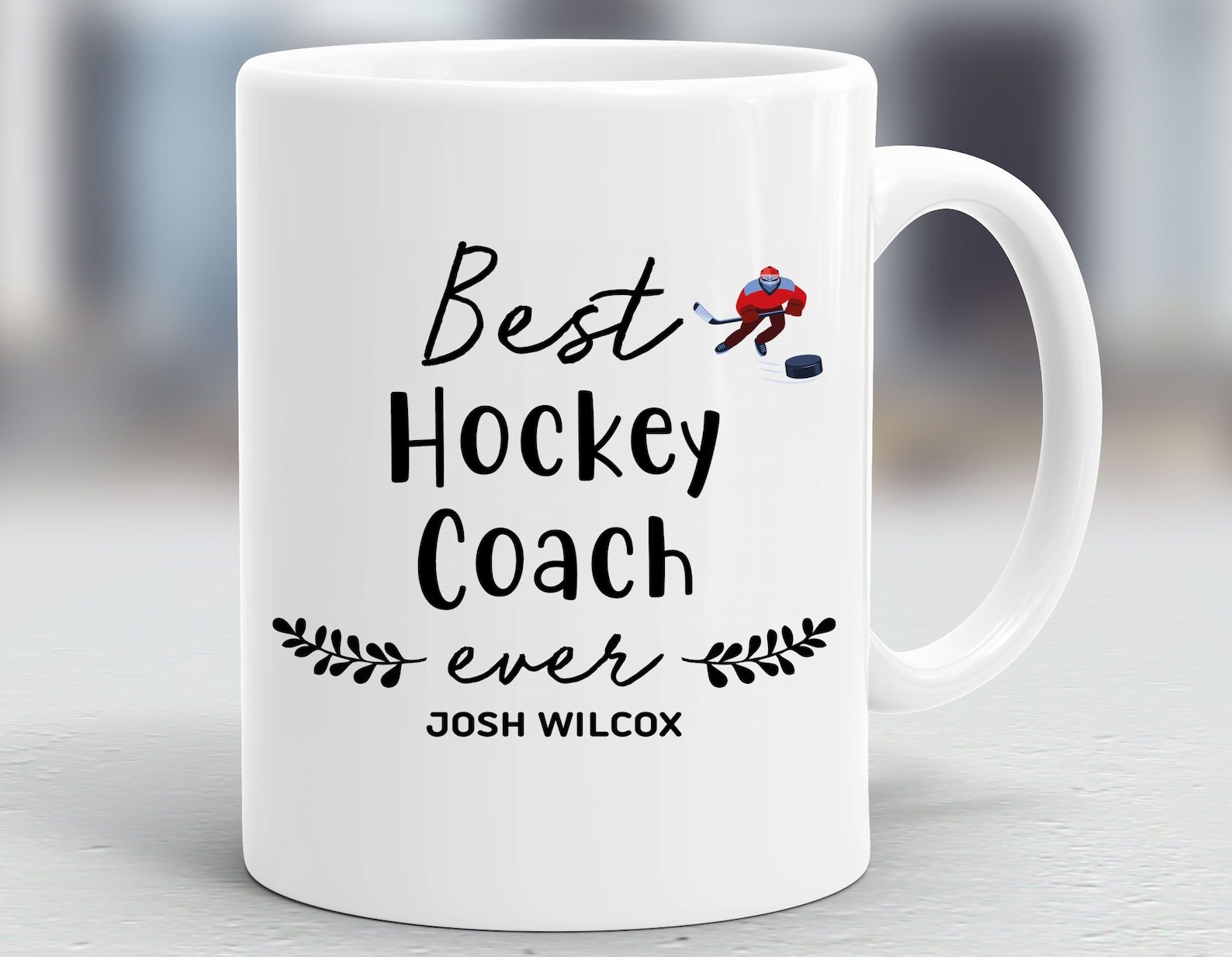 Personalized Hockey Coach Mug Hockey Coach Gift Gift Ideas Etsy