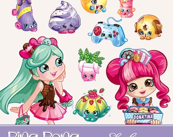 Dolls shopping Fashion Collection PNG Digital Images