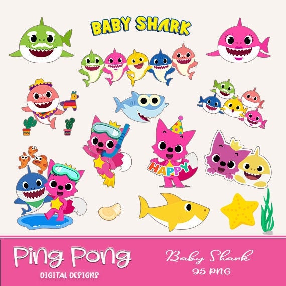 Happy Baby Shark Clipart Png