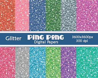 12 Glitter Digital Papers Scrapbook Background