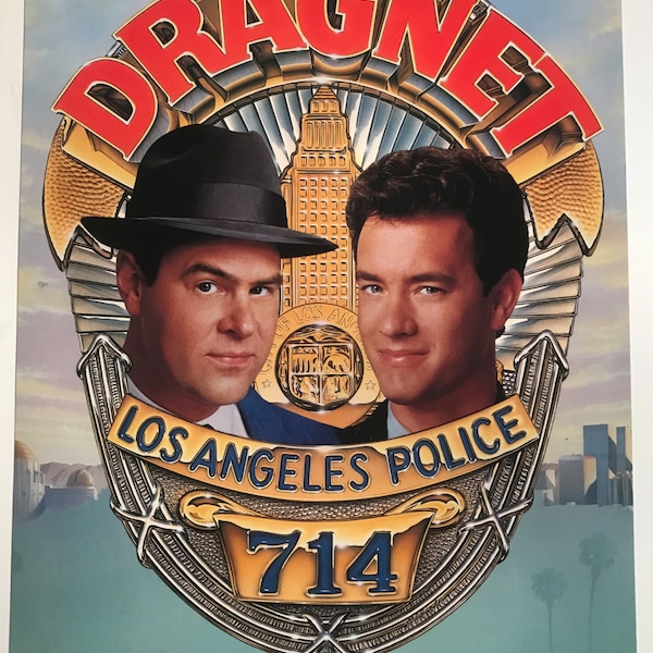 Dragnet (1987) - Dan Aykroyd - Tom Hanks - Two-sided Promotional Flat