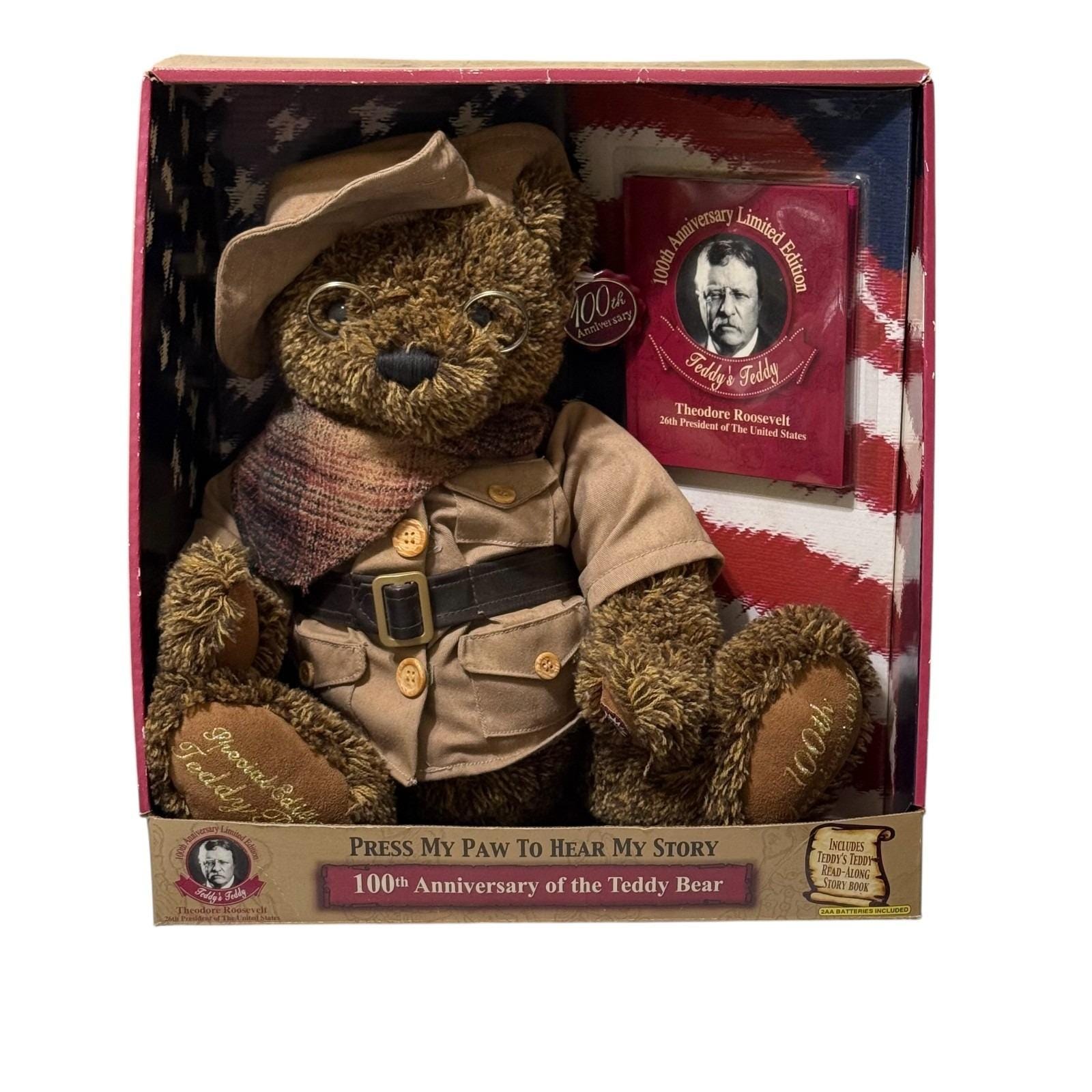 Theodore Roosevelt Talking Teddy Bear 100th Anniversary Dandee