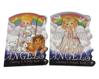 2 Angels Coloring & Activity Book Children Youth Adult 2003 New Old Stock Vtg