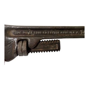May include: A vintage The Ridge Tool Co. Elyria Ohio U.S.A. pipe wrench with a hardened jaw.