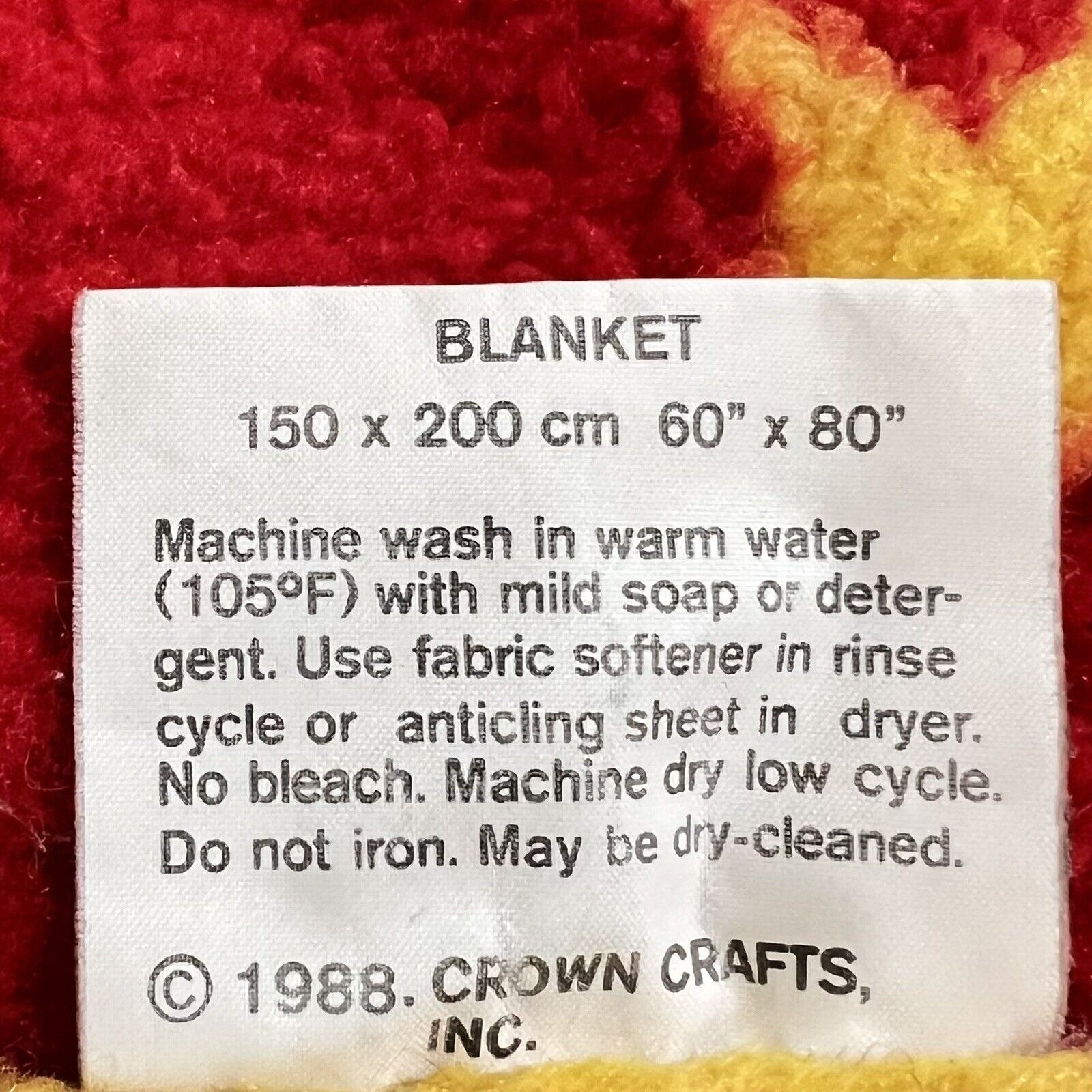 Vuteks Crown Craft Virgin Acrylic Pile Throw Blanket 60x80 Merry