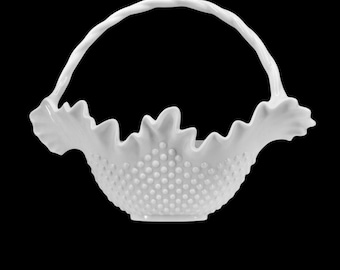 Homco Burwood Hanging Basket White Hobnail  Plastic Wall Pocket MCM 2673 Vintage