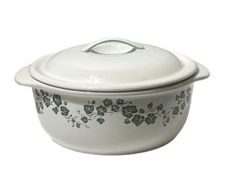 Corning Ware Corelle Callaway Ivy 2 1/2 QT Covered Casserole Dish with Lid Vtg