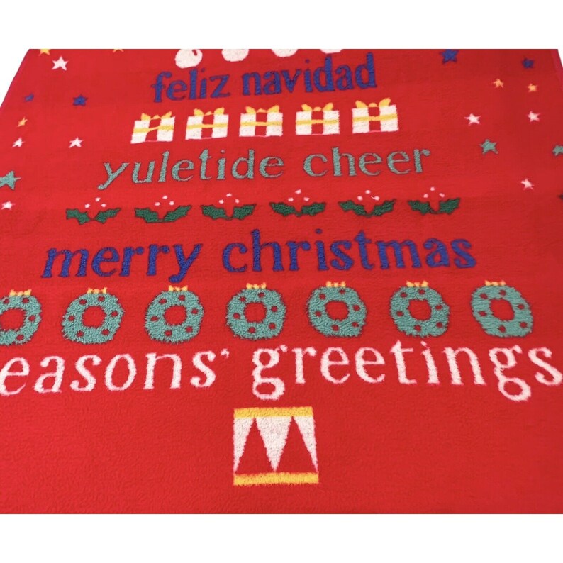 Vuteks Crown Craft Virgin Acrylic Pile Throw Blanket 60x80 Merry