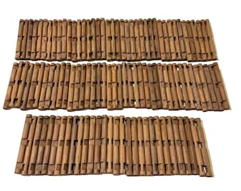 Lot of 110 Lincoln Logs Replacement Pieces 6-Notch (3 each side) Round Wood 7.5”