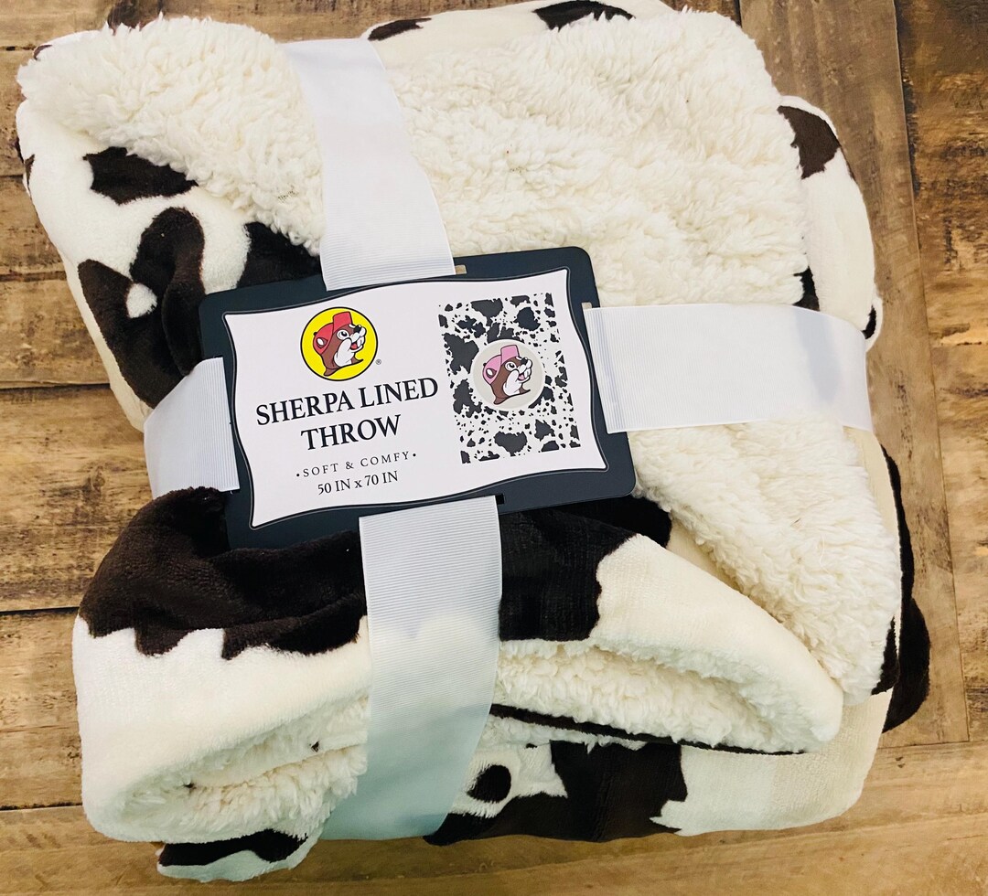 buc-ees-cow-print-blanker-etsy