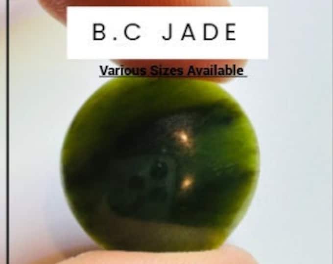 Natural Canadian Nephrite Jade. Sustainable  Jade Cabochons for Rings and Jewellery Supplies. British Columbia. Various Sizes. Untreated.