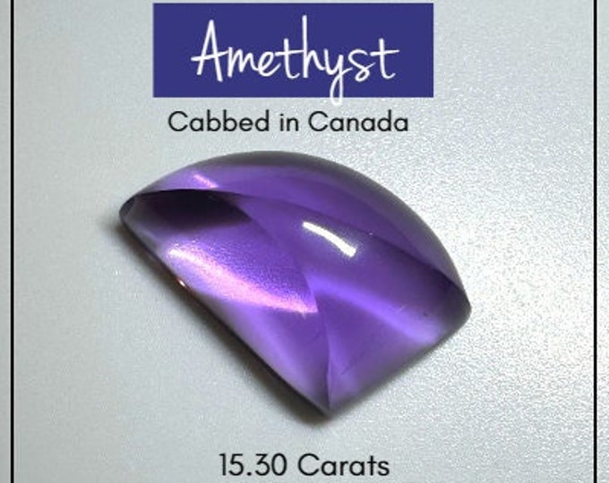 Flawless 15.30 Ct Natural Amethyst. Top Quality. Cabochon Fancy Cut. Loose Gemstones for Making Jewellery. Genuine Mined from Bolivia.
