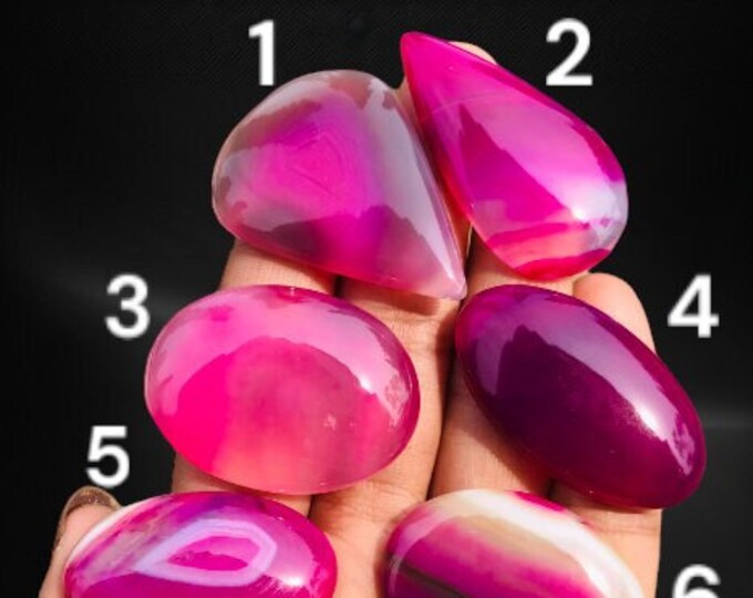 Pink Onyx Cabochons. Loose Gemstone for Jewelry Making. Artisan Jewellers and Gifts. Earth Mined. Sold Individually. Wire Wrapping Cabs.