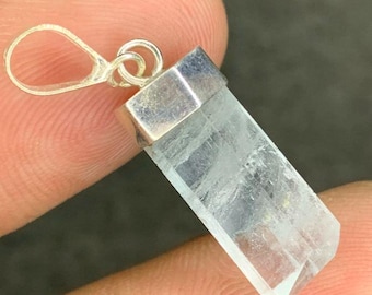 9.30 Carat Aquamarine Charm. Genuine Earth Mined. Rustic Handmade. Healing Crystal. Gemstone Charm Pendant. Real Gemstone.