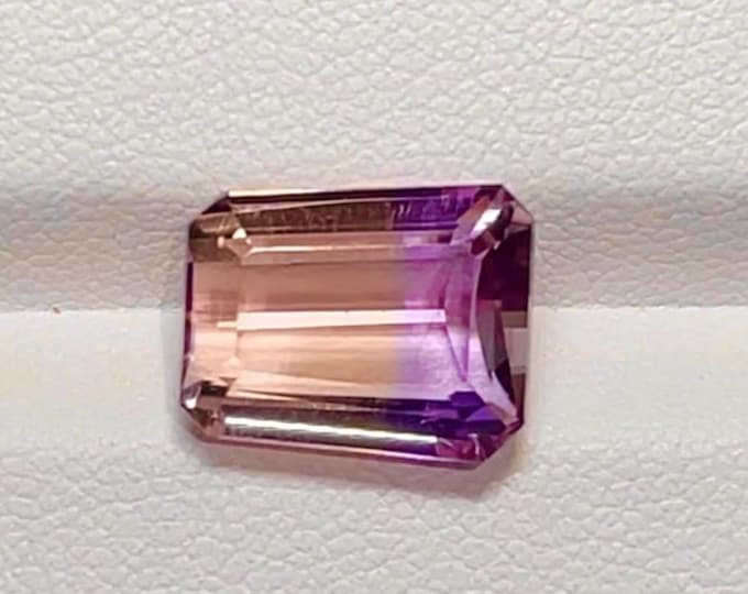 7.16 Carat Bright Bi-colour Ametrine 12.77 x 10.15 x 6.82 mm Natural and Untreated Loose Gemstone for Jewelry Making and Gifts. Earth Mined.