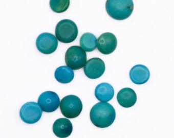 Lot of 8 Cabochons. 2.0 - 3.5 mm Mini Arizona Turquoise 100% Natural Untreated Loose Gemstone for Jewelry Making and Gifts. Earth Mined.