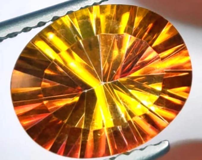 2.46 Carat Yellow Mystic Quartz Gemstone. Unqiue Gemstone. Genuine Mined Loose Gemstones for Pendants & Jewelry. Real Gemstone. Treated.