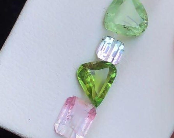 Natural Green Tourmaline Gemstones. Earth Mined Transparent Colourful Jewellery Supplies and Gifts. Green Gemstones. Untreated. SI - VS
