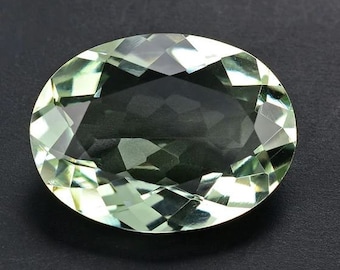 4.15 Carats Faceted Prasiolite. Loose Gemstones for Making Jewellery. VVS. Earth Mined. Green Quartz Amethyst. 12.2 x 8.2 x 4.8mm