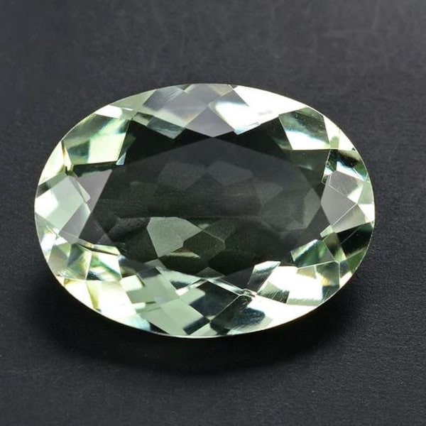 2.78 Carats Faceted Prasiolite. Loose Gemstones for Making Jewellery. VVS. Earth Mined. Green Quartz Amethyst. 10.2 x 8.2 x 4.8mm