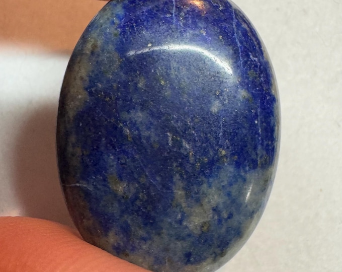 42.30 Carat Natural Lapis Lazuli Untreated Cabochon Loose Gemstone for Making Jewelry. Beautiful Blue. Oval Gemstone. 31 x 23 x 5.8 mm
